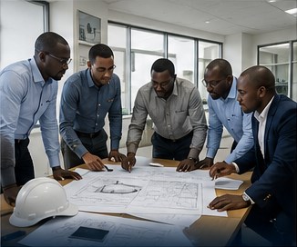 Equipe professionnelle sur chantier