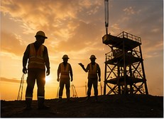 Operational team on mining site